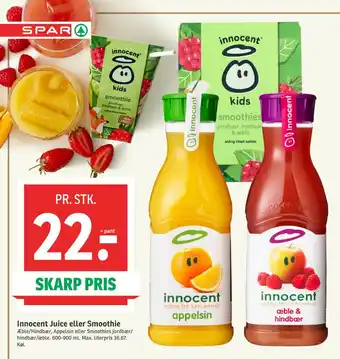 SPAR Innocent Juice eller Smoothie tilbud