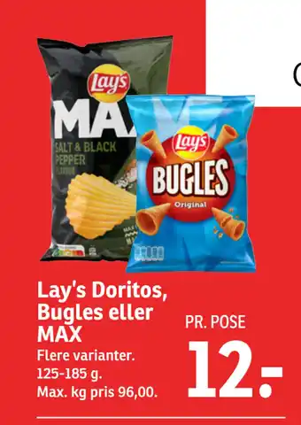 SPAR Lay’s Doritos, Bugles eller MAX tilbud