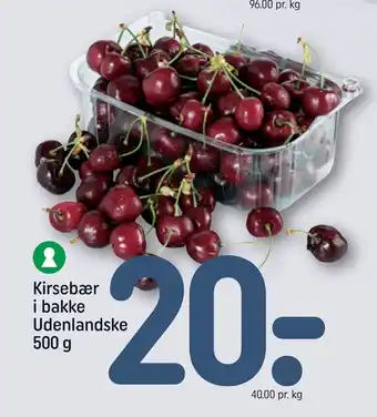 REMA 1000 Kirsebær i bakke Udenlandske 500 g tilbud