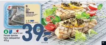 REMA 1000 Ferske danske hele rødspætter 475 g tilbud