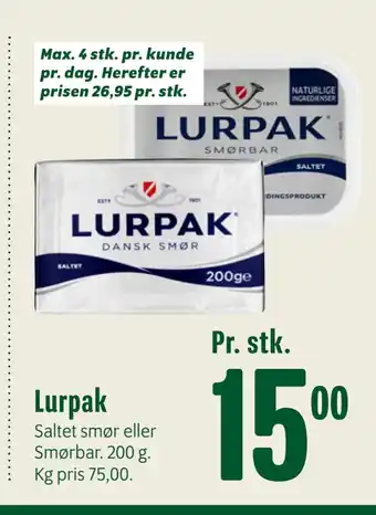 Min Købmand Lurpak tilbud