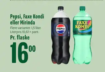 Min Købmand Pepsi, Faxe Kondi eller Mirinda tilbud