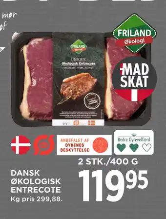 MENY DANSK ØKOLOGISK ENTRECOTE tilbud