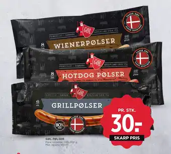MENY GØL PØLSER tilbud