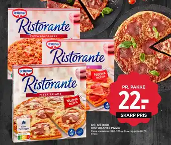 MENY DR. OETKER RISTORANTE PIZZA tilbud