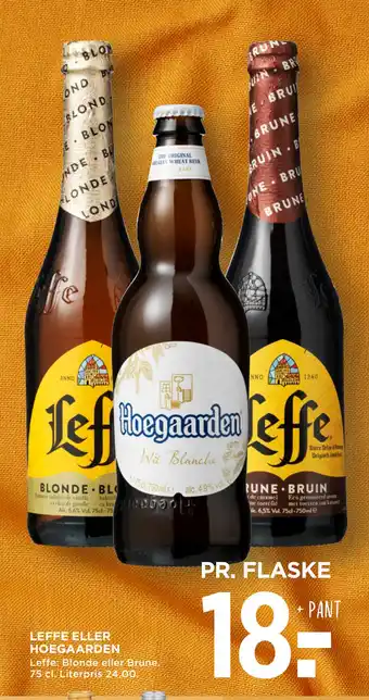 MENY LEFFE ELLER HOEGAARDEN tilbud