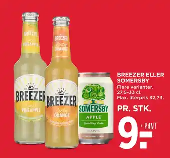 MENY BREEZER ELLER SOMERSBY tilbud