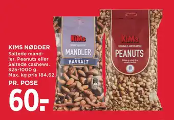 MENY KIMS NØDDER tilbud