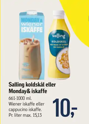 Føtex Salling koldskål eller Monday& iskaffe tilbud