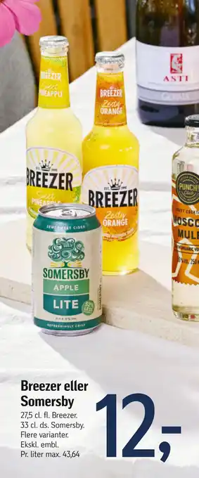 Føtex Breezer eller Somersby tilbud