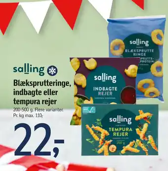 Føtex Blæksprutteringe, indbagte eller tempura rejer tilbud