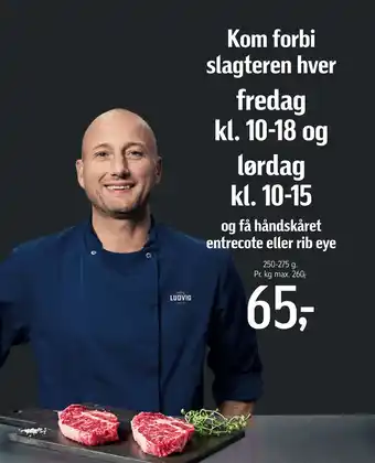Føtex Kom forbi slagteren og få håndskåret entrecote eller rib eye tilbud