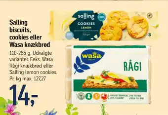 Føtex Salling biscuits, cookies eller Wasa knækbrød tilbud