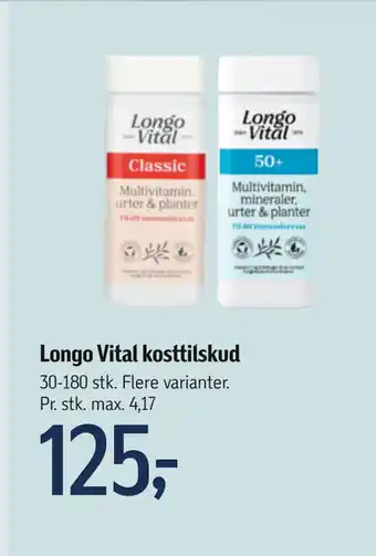 Føtex Longo Vital kosttilskud tilbud