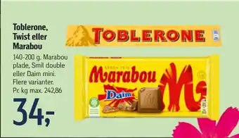 Føtex Toblerone, Twist eller Marabou tilbud