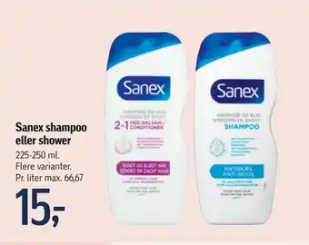 Føtex Sanex shampoo eller shower tilbud