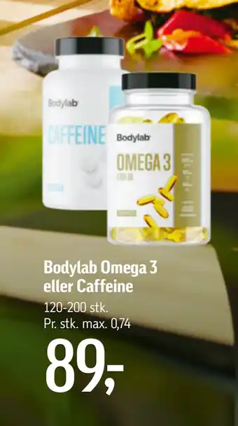 Føtex Bodylab Omega 3 eller Caffeine tilbud