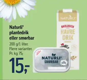 Føtex Naturli' plantedrik eller smørbar tilbud