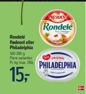 Føtex Rondelé flødeost eller Philadelphia tilbud