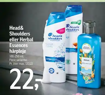 Føtex Head& Shoulders eller Herbal Essences hårpleje tilbud