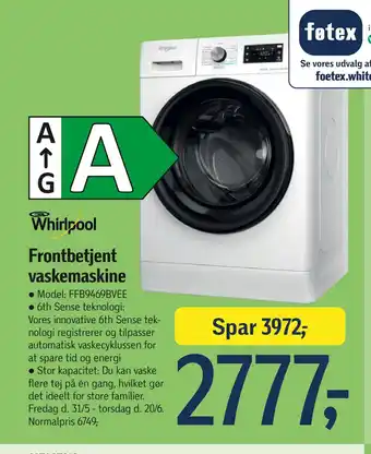 Føtex Frontbetjent vaskemaskine tilbud