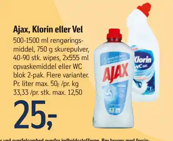Føtex Ajax, Klorin eller Vel tilbud