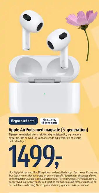 Føtex Apple AirPods med magsafe (3. generation) tilbud