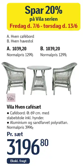 Føtex Hven cafébord tilbud