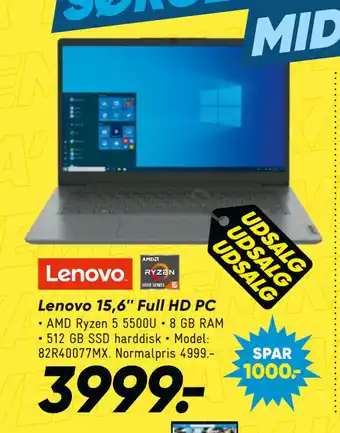 Bilka Lenovo 15,6'' Full HD PC tilbud