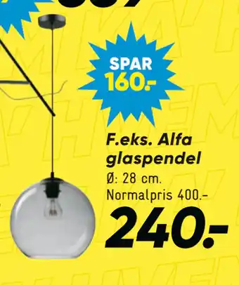Alfa glaspendel