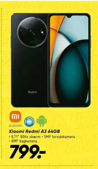 Bilka Xiaomi Redmi A3 64GB tilbud