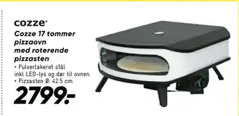 Bilka Cozze 17 tommer pizzaovn med roterende pizzasten tilbud
