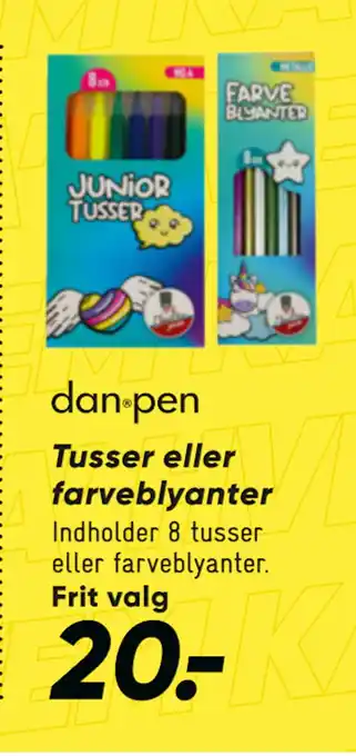 Tusser eller farveblyanter