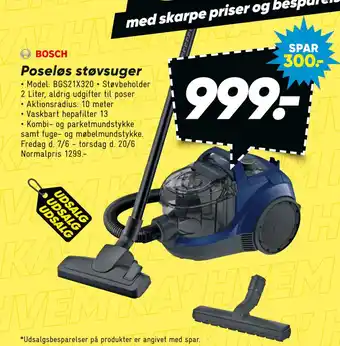 Bilka Poseløs støvsuger tilbud