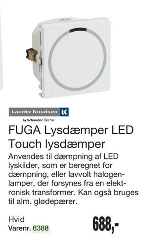 Harald Nyborg FUGA Lysdæmper LED Touch lysdæmper tilbud
