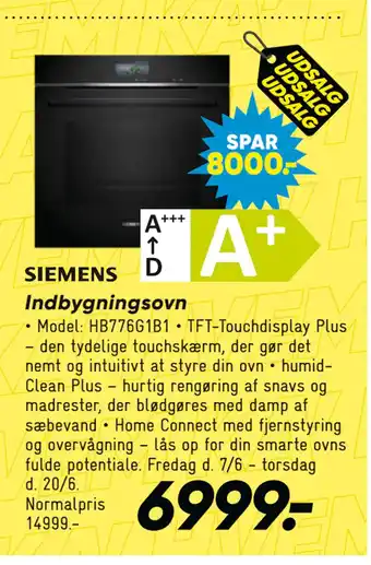 Bilka Indbygningsovn tilbud
