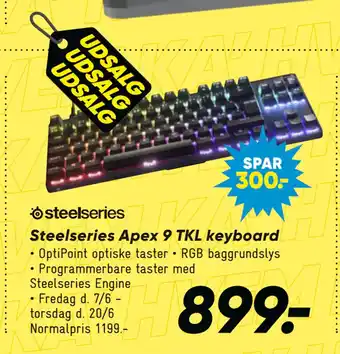 Bilka Steelseries Apex 9 TKL keyboard tilbud