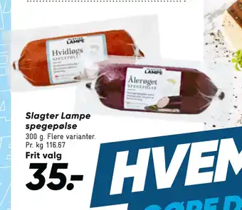 Bilka Slagter Lampe spegepølse tilbud