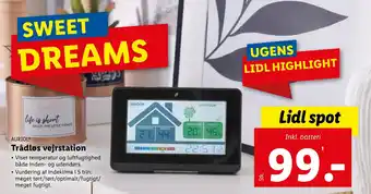 Lidl Trådløs vejrstation tilbud