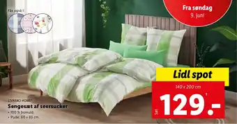 Lidl Sengesæt af seersucker tilbud