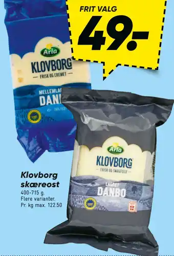 Bilka Klovborg skæreost tilbud