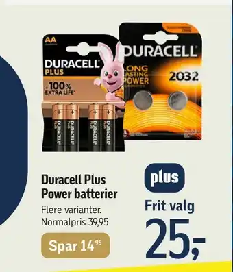 Føtex Duracell Plus Power batterier tilbud