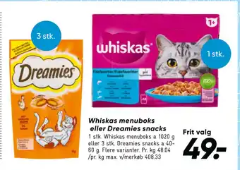 Bilka Whiskas menuboks tilbud