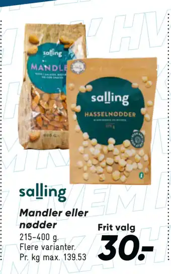 Bilka Mandler eller nødder tilbud