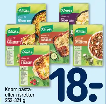 REMA 1000 Knorr pasta- eller risretter 252-321 g tilbud