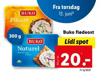 Lidl Buko flødeost tilbud