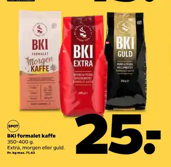 Netto BKI formalet kaffe tilbud