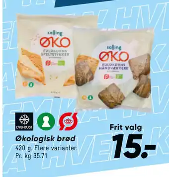 Bilka Økologisk brød tilbud