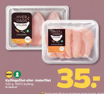 Netto Kyllingefilet eller -inderfilet tilbud