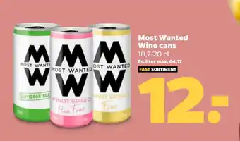 Most Wanted Wine cans
